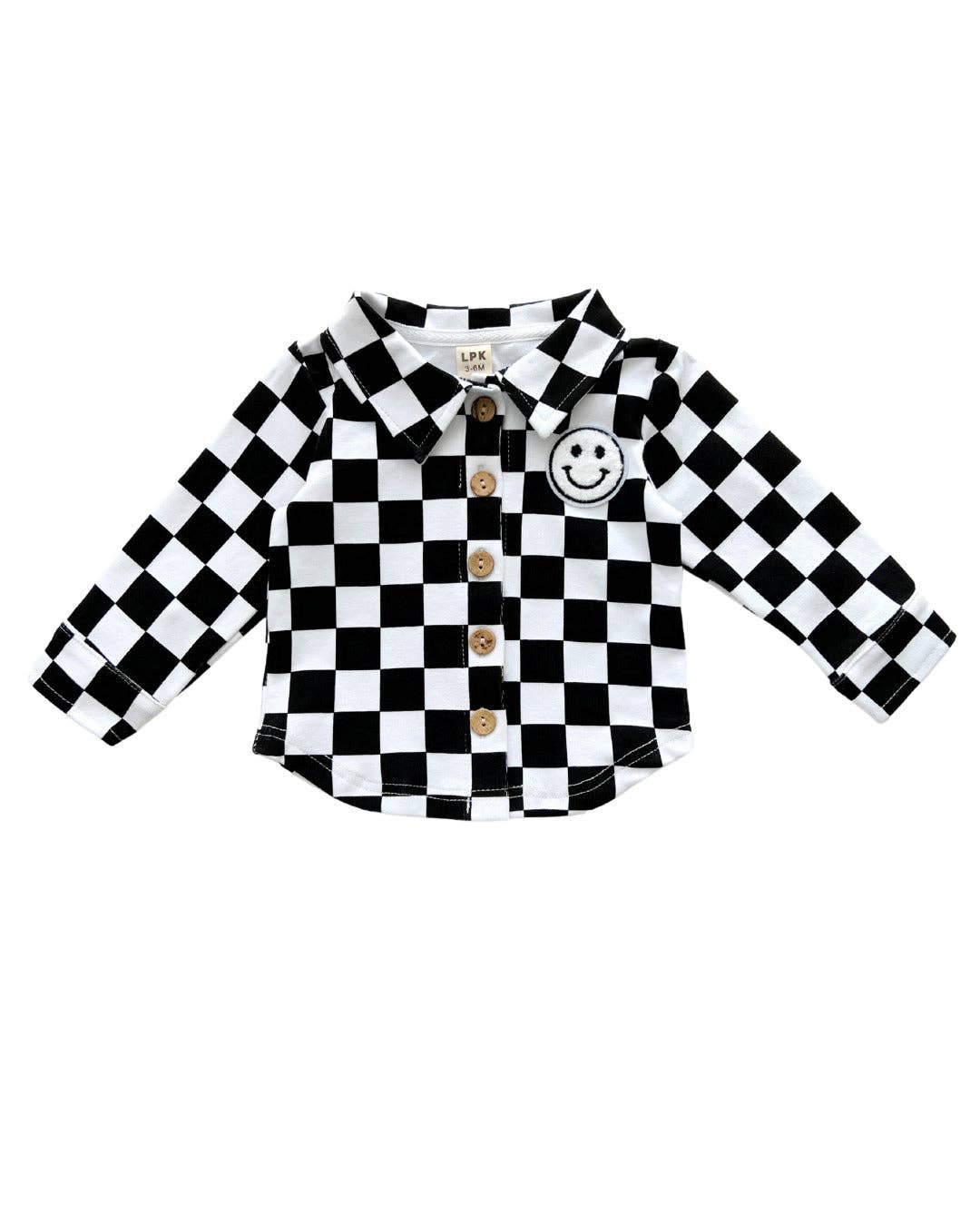 Checkered Shacket Black/White