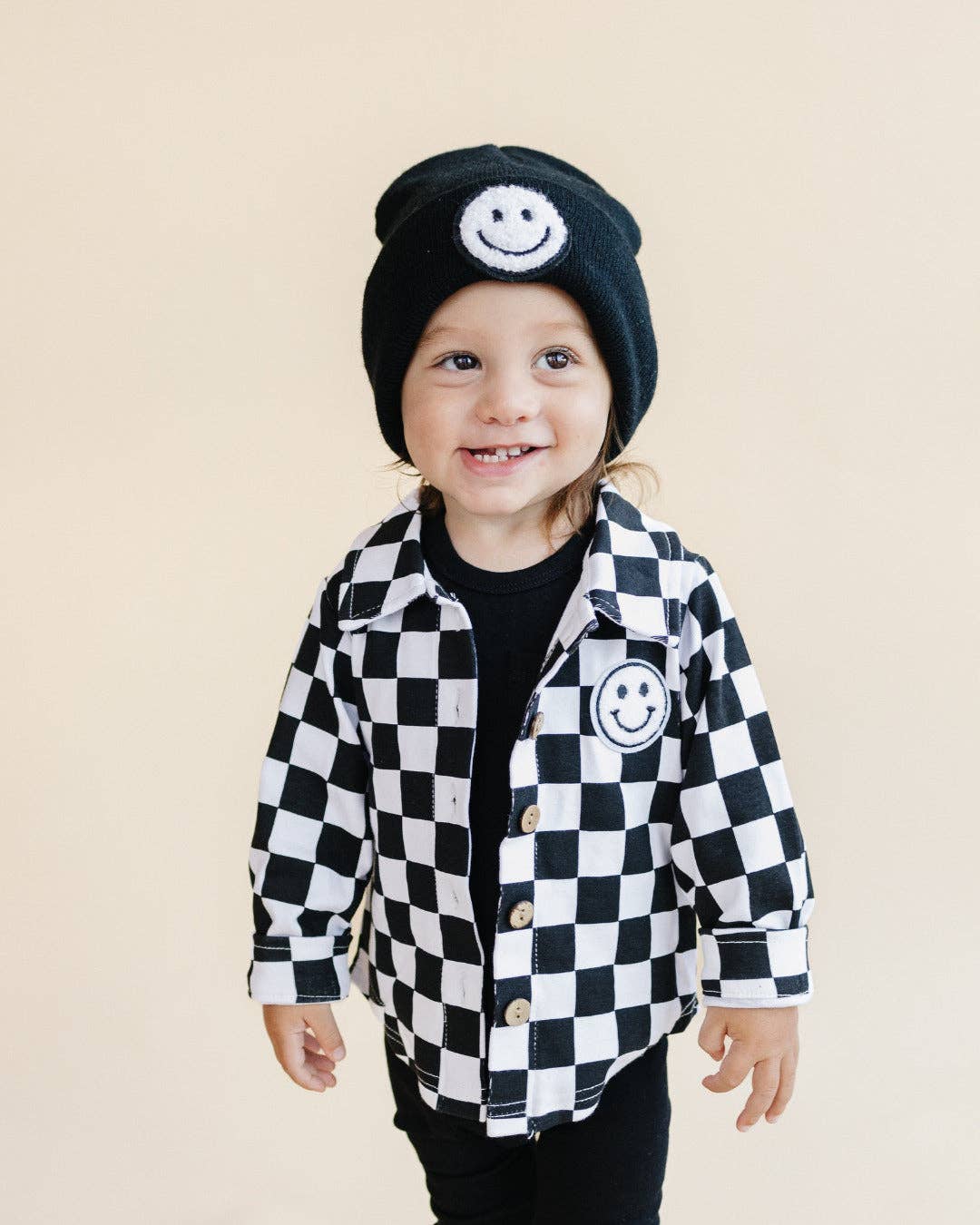 Checkered Shacket Black/White