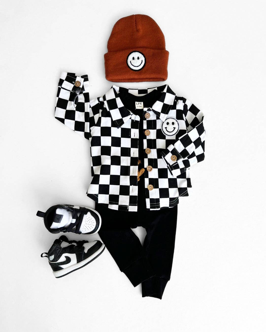 Checkered Shacket Black/White