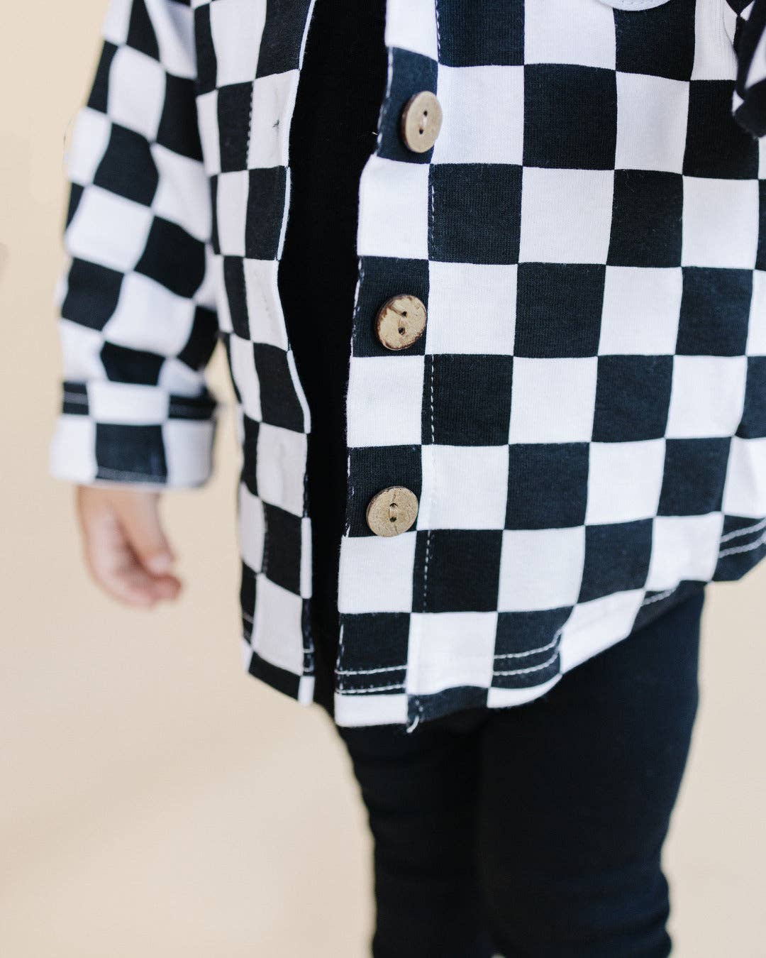 Checkered Shacket Black/White