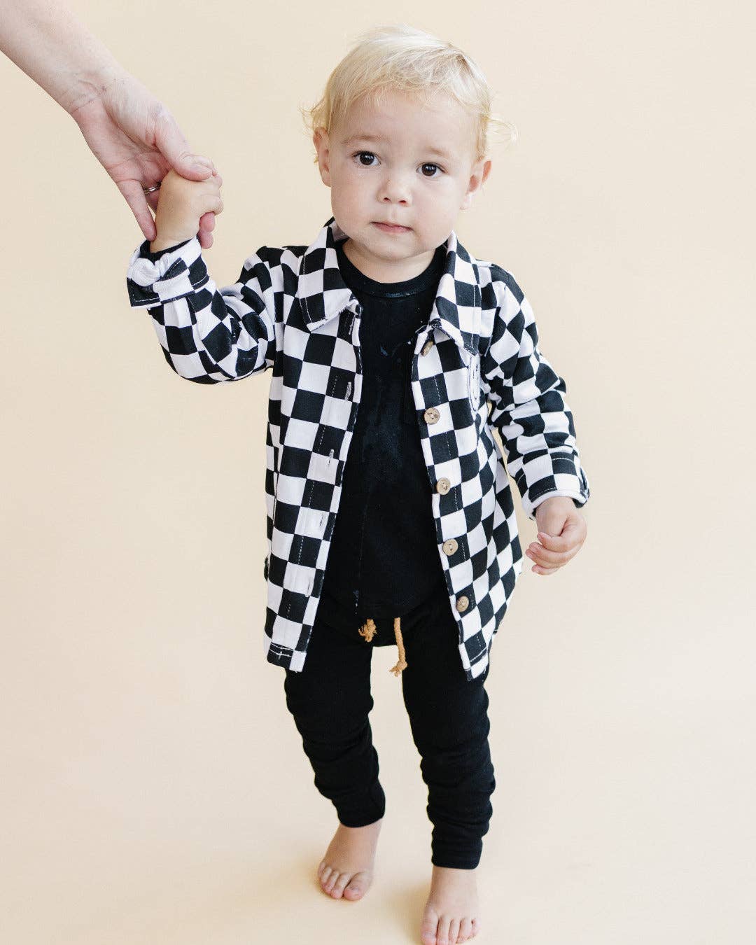 Checkered Shacket Black/White