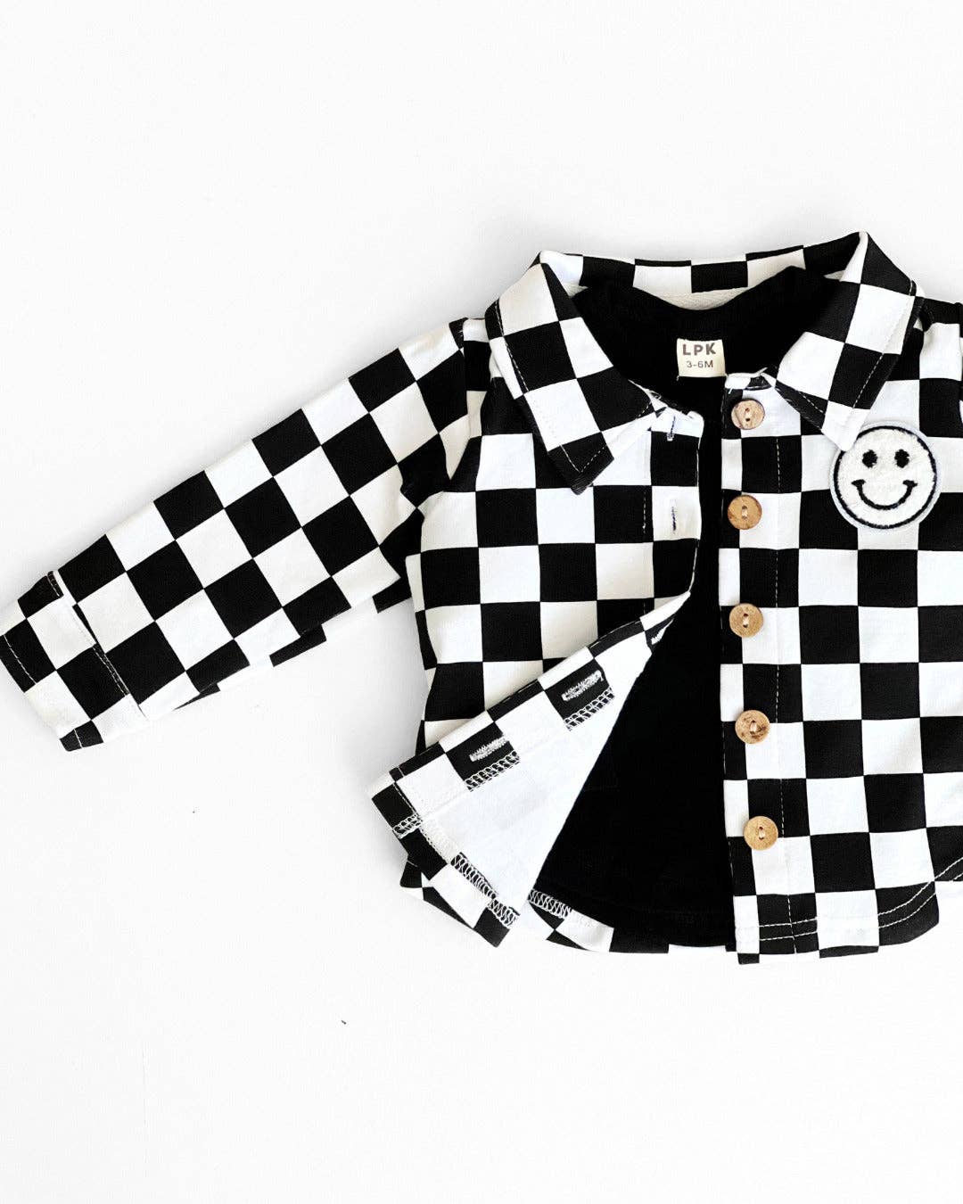 Checkered Shacket Black/White