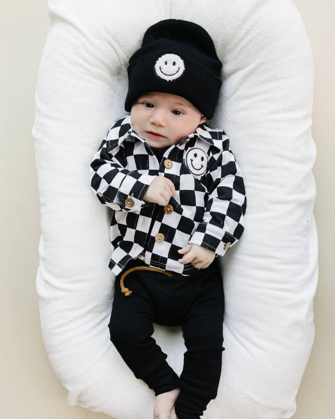 Checkered Shacket Black/White