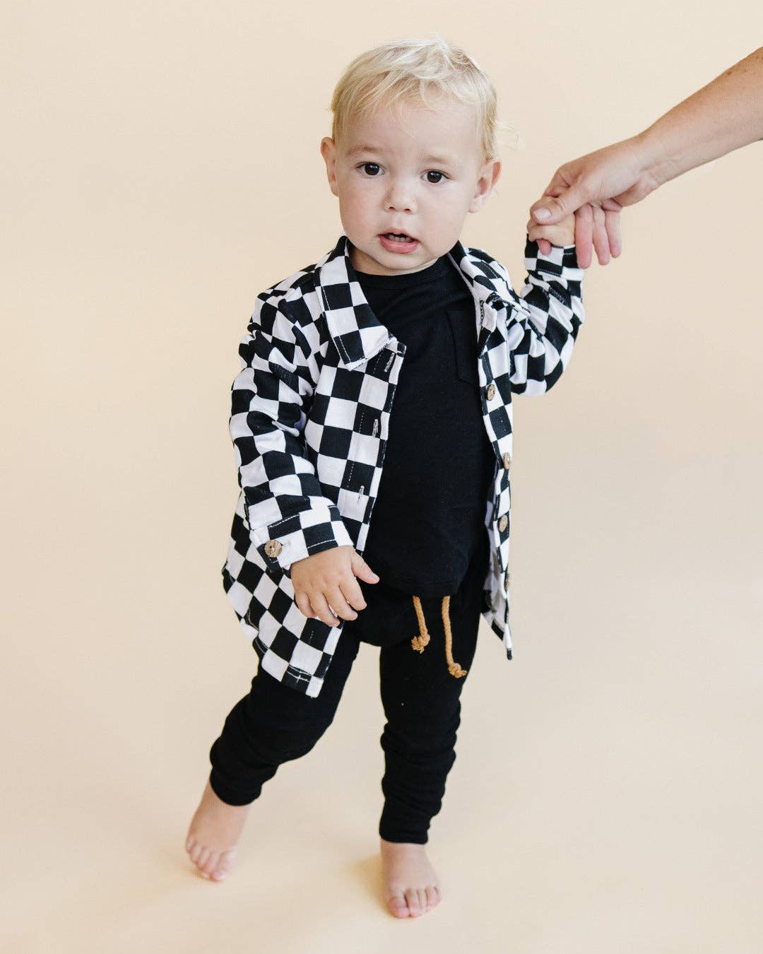 Checkered Shacket Black/White