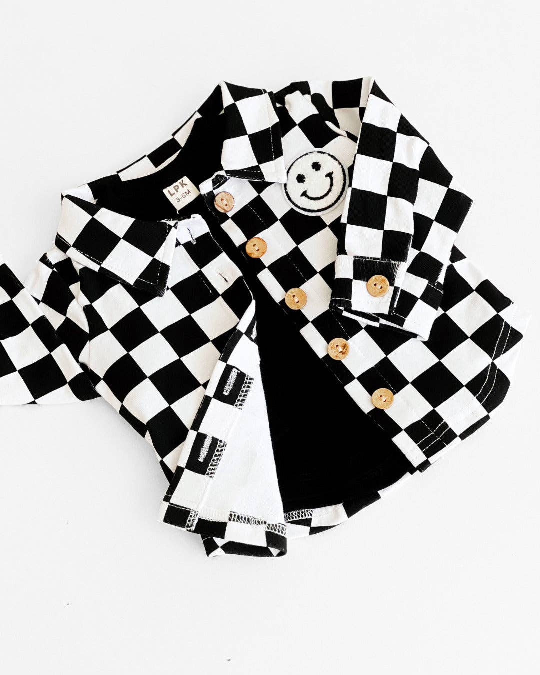 Checkered Shacket Black/White