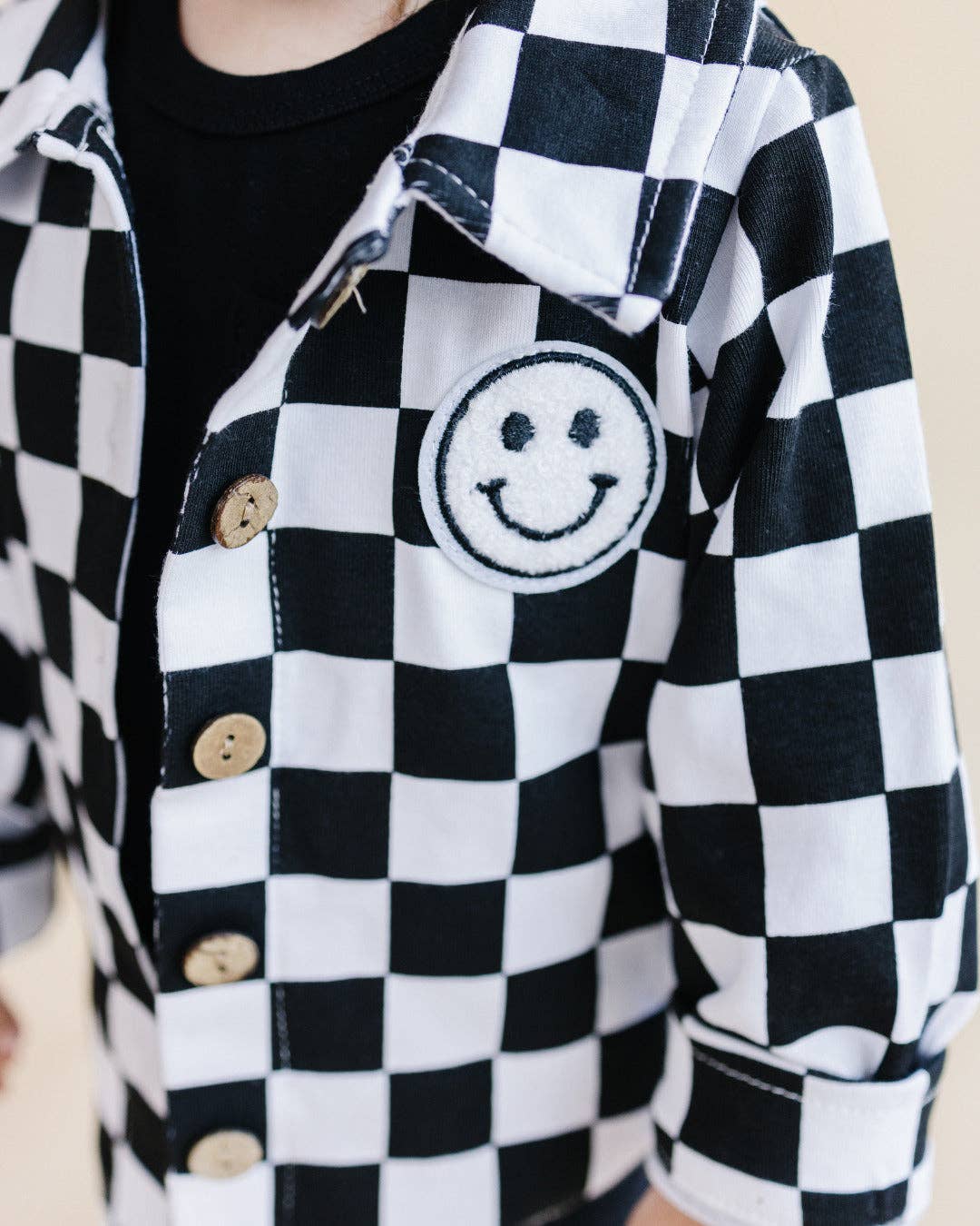 Checkered Shacket Black/White