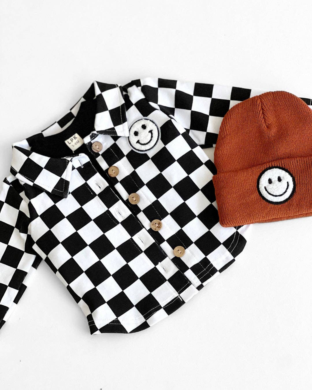 Checkered Shacket Black/White