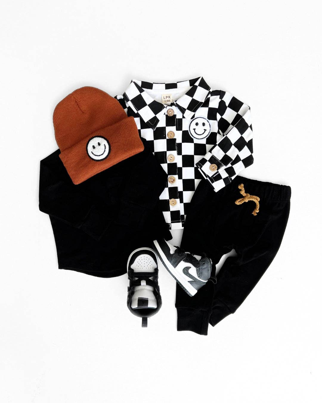 Checkered Shacket Black/White