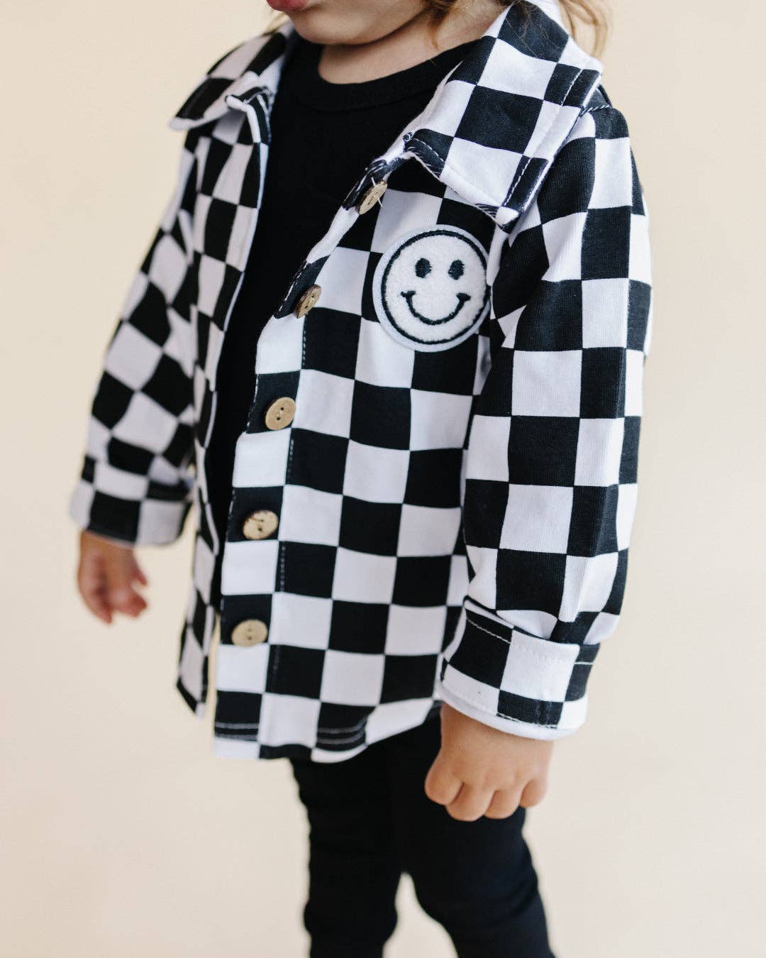 Checkered Shacket Black/White