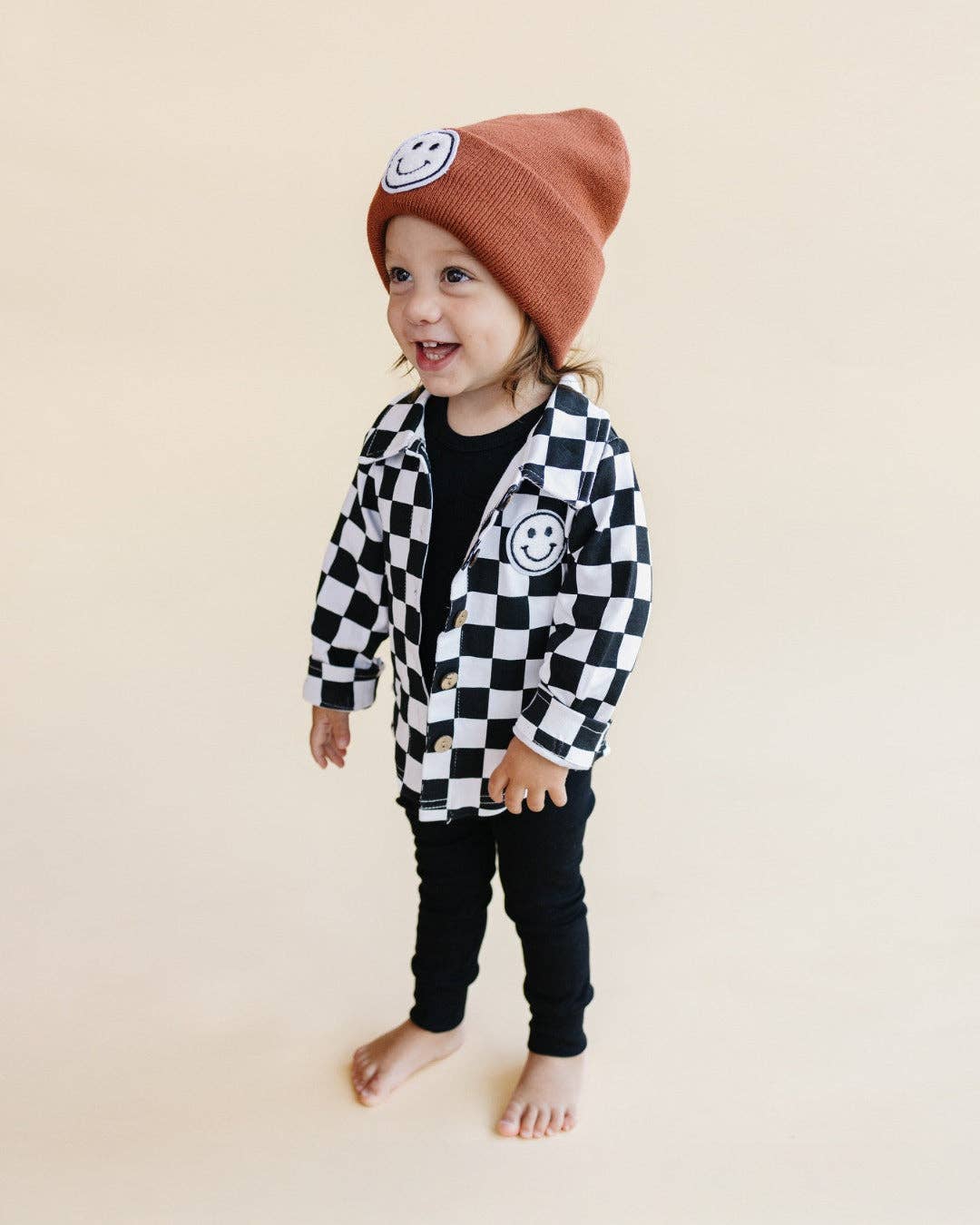 Checkered Shacket Black/White